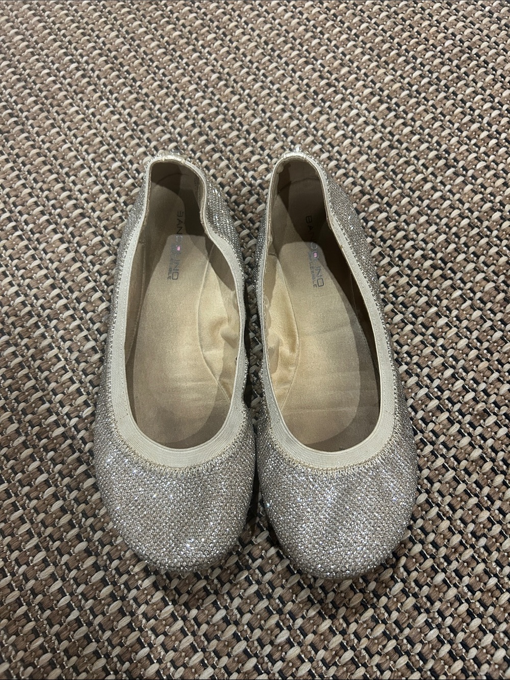 Bandolino Champagne Glitter Ballet Flats